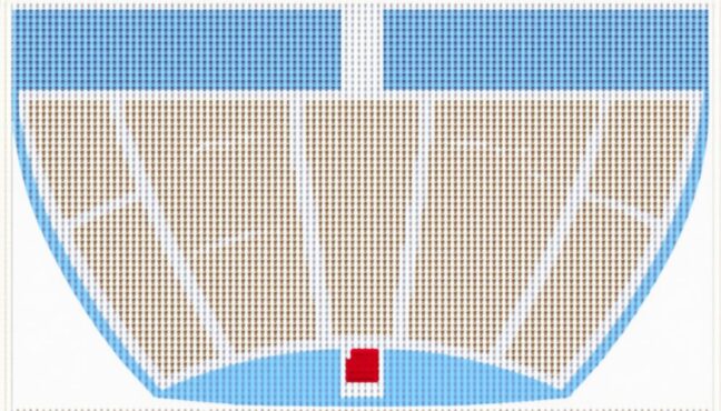แผนผังที่นั่งคอนเสิร์ตแสดงโซนต่างๆ พร้อมแฟนๆ กำลังชี้ไปที่นั่งที่ต้องการ