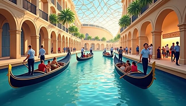 เรือกอนโดล่าในเวเนเชี่ยน มาเก๊า