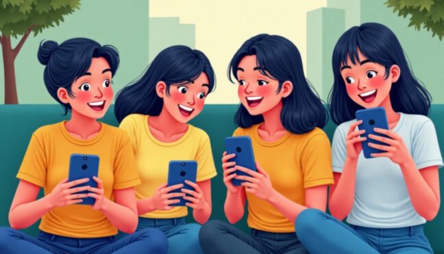 မြန်မာလူငယ်များ TikTok ကြည့်ရှုနေပုံ