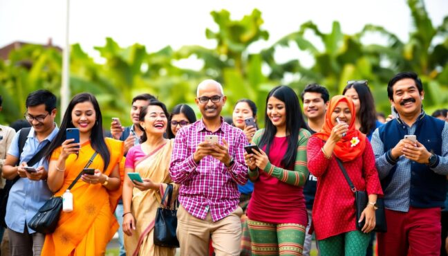 မြန်မာနိုင်ငံတွင် smartphone များကို အသုံးပြုနေသော လူများ