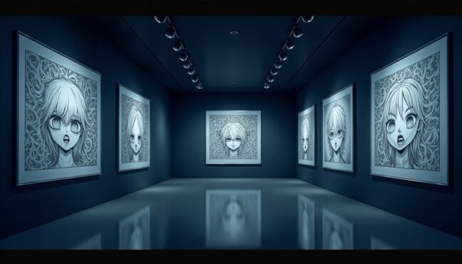 伊藤潤二展の展示会場の様子