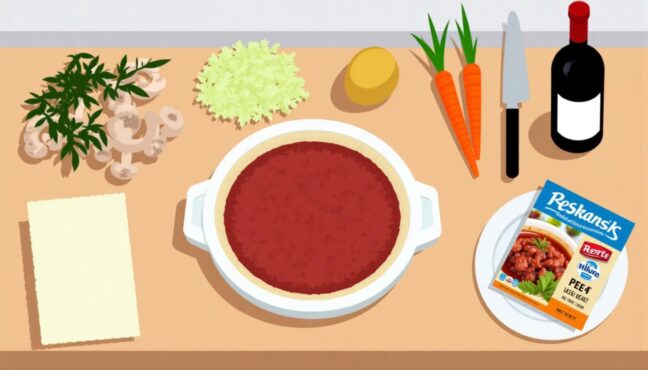 切った野菜とお肉の準備状態