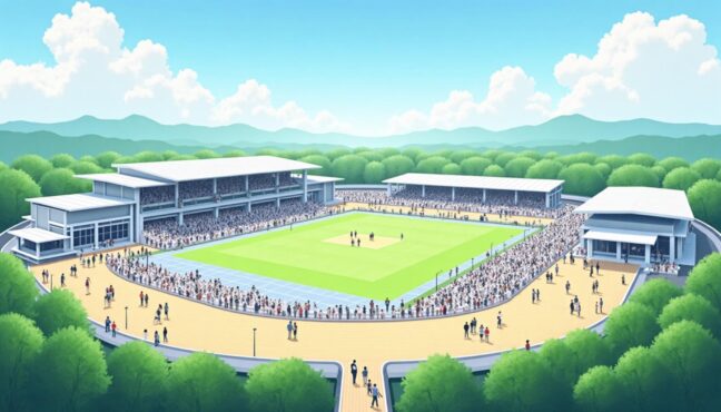 駒沢オリンピック公園の競技会場の様子