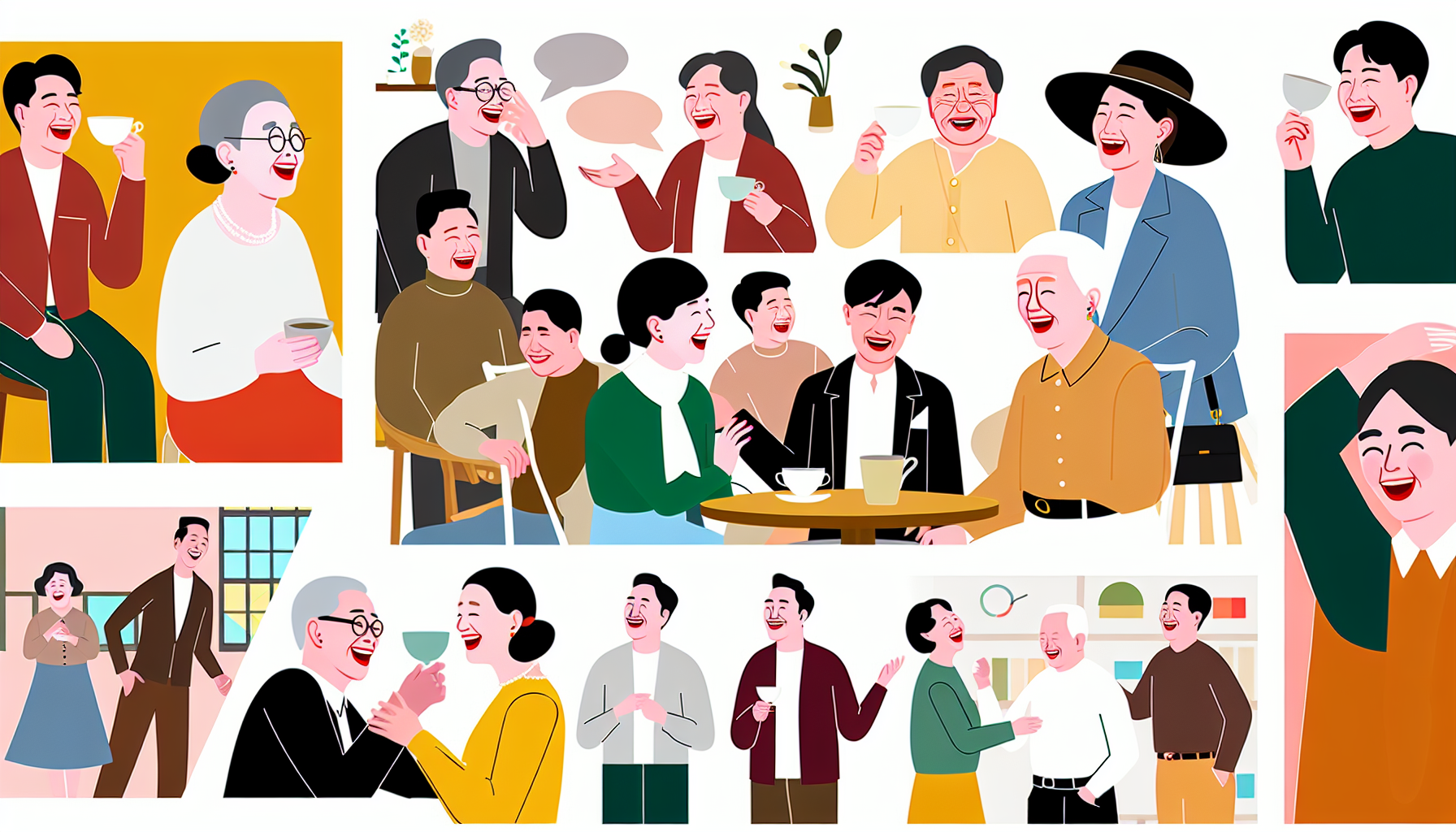 세대를 초월한 화합과 소통을 상징하는 이미지