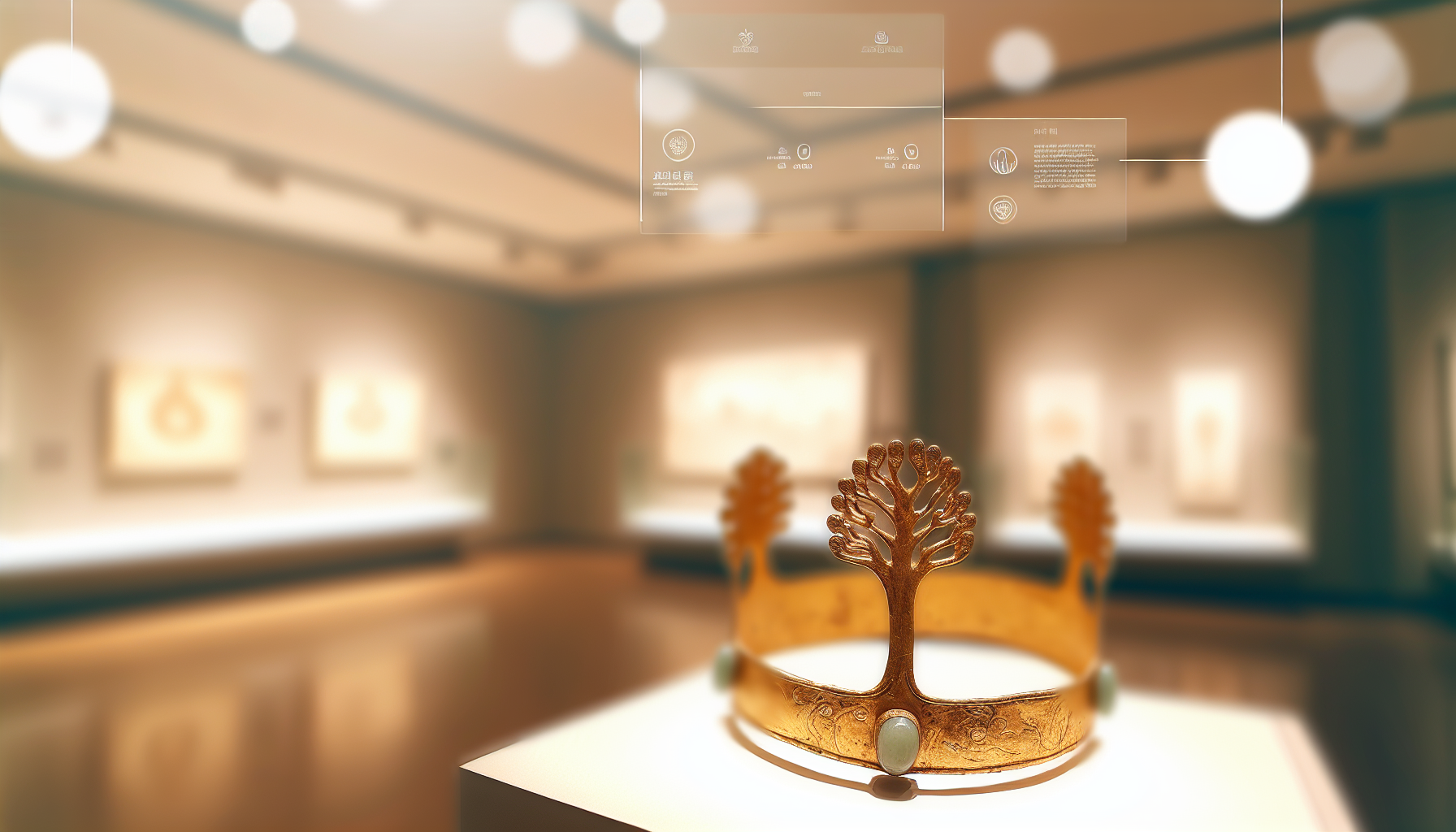 경주에서 발굴된 신라 금관의 화려하고 섬세한 모습