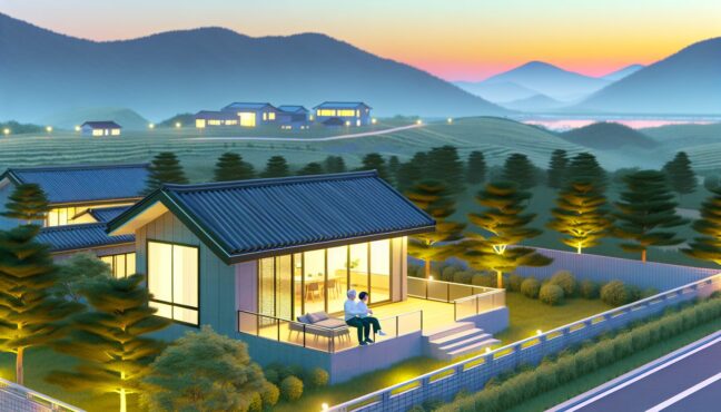 충청권 귀촌지의 평화로운 전원주택과 자연 풍경