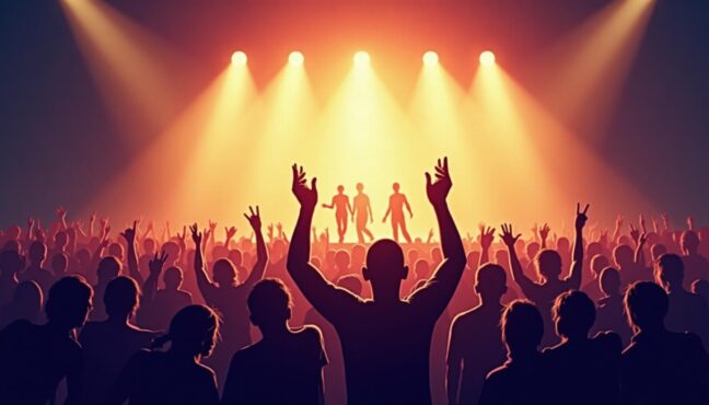 라이즈의 수상과 공연 성공을 보여주는 장면