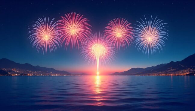 여수 밤바다를 화려하게 수놓는 불꽃쇼