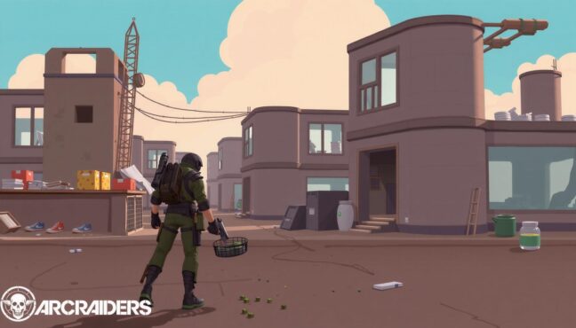 게임 내에서 자원을 수집하는 플레이어 모습