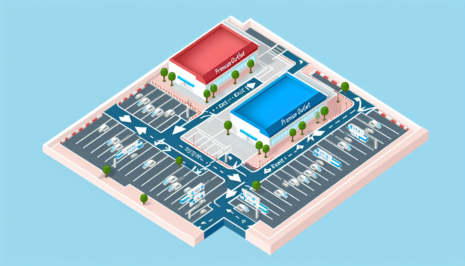 여주 아울렛 주차장 구조와 입출차 추천 동선 인포그래픽