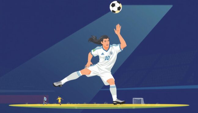 수비형 미드필더가 공을 차단하는 드라마틱한 순간