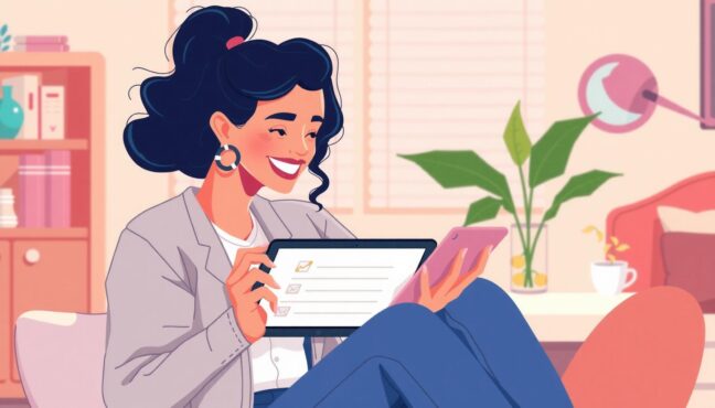 쇼핑 계획을 세우는 사람의 모습