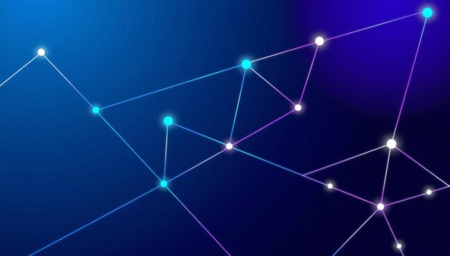 강력한 네트워크 연결을 상징하는 추상적 이미지