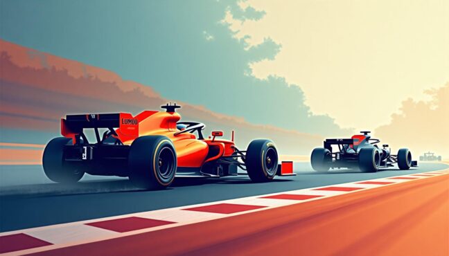 Abstract image representing F1 championship tension