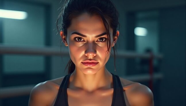 Sydney Sweeney ระหว่างฝึกซ้อมมวยสำหรับบท Christy Martin