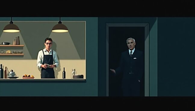 パティシエと悪徳刑事の対比を表現したリブートのドラマチックなイメージ