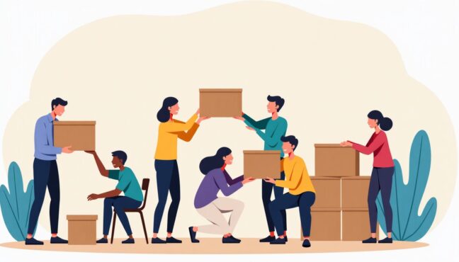 긴급 상황에서 서로 도움을 주고받는 사람들