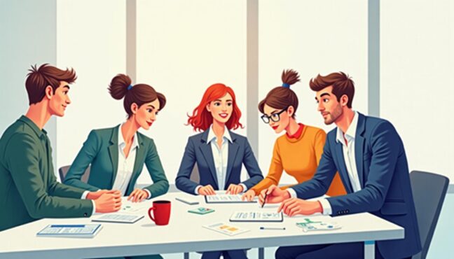 청년들이 함께 미래 계획을 세우는 모습