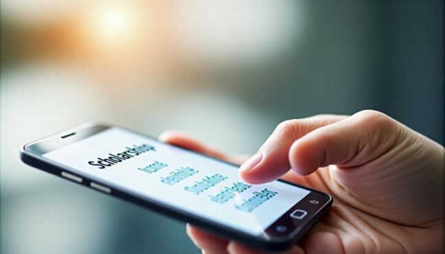 스마트폰으로 장학금 신청하는 과정