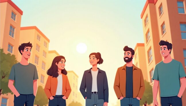 청년들이 주택을 찾고 있는 모습