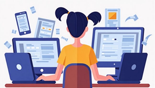 티켓팅을 위해 여러 대의 기기를 사용하는 K-POP 팬의 모습