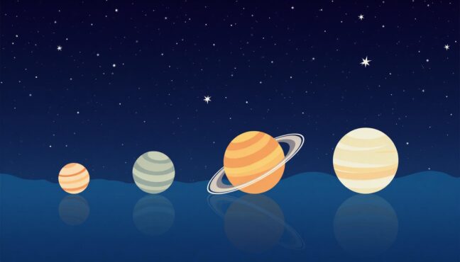 Artistic comparison of asteroid sizes in space