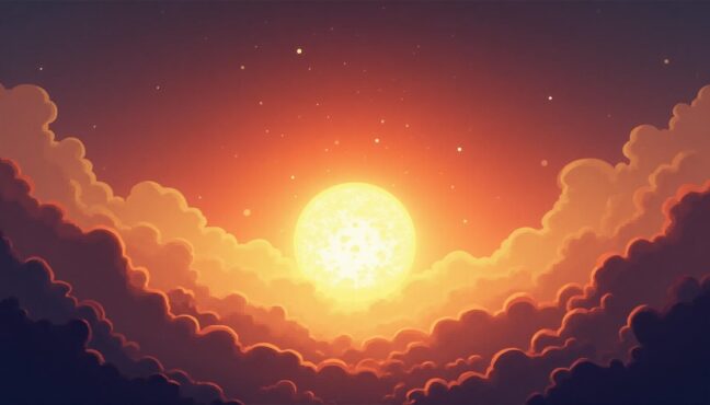 Artistic depiction of asteroid impact and its immediate aftermath